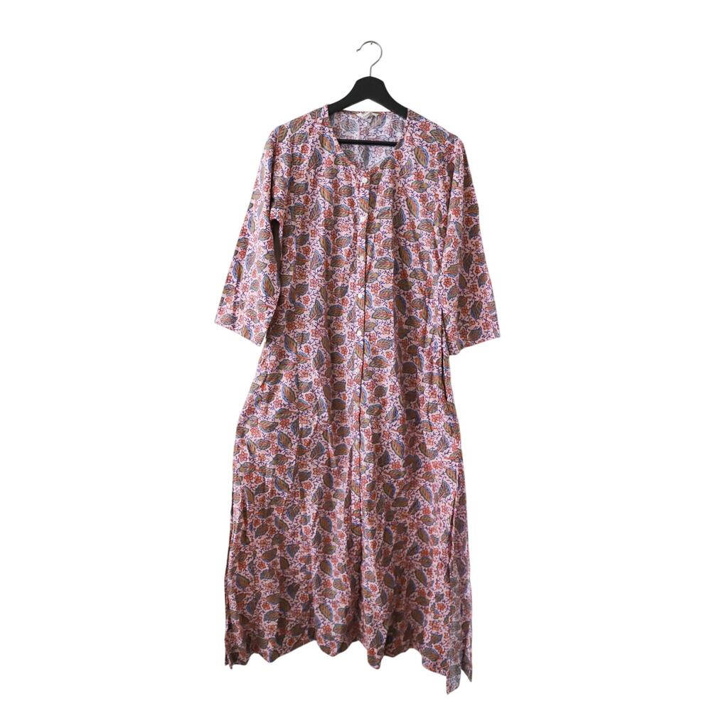 Roller Rabbit Pasque Anu Long Kurta Cotton Midi Dress Women's Size Small